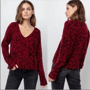 Rails WOOL GRACIE RED LEOPARD Sweater